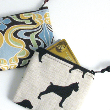printed cotton credit card case
